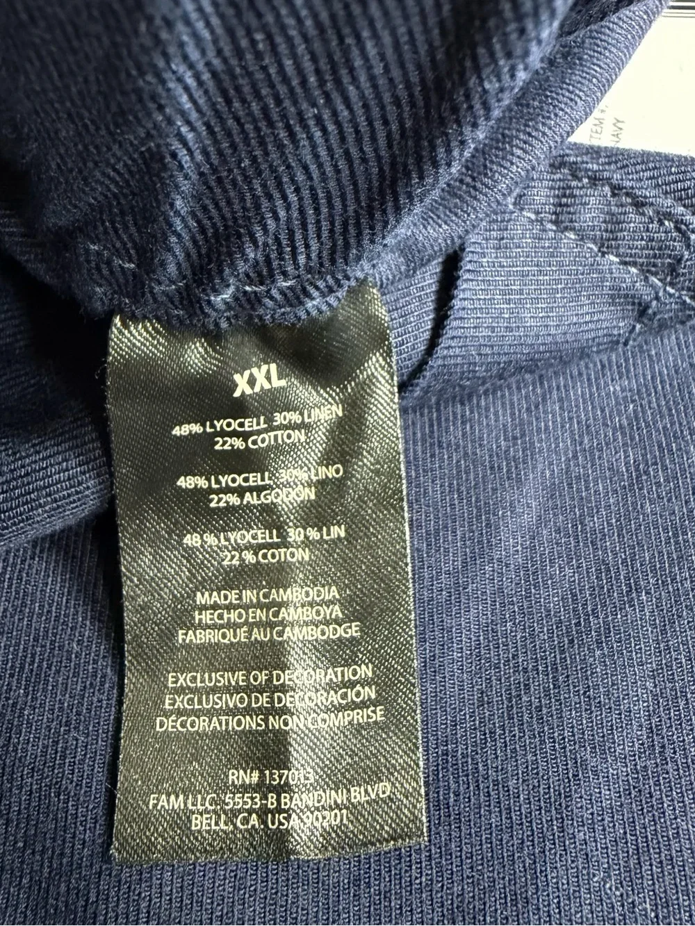 Banana Republic Womens XXL Tapered Crop Pants Blue‎ Lyocell Linen Blend